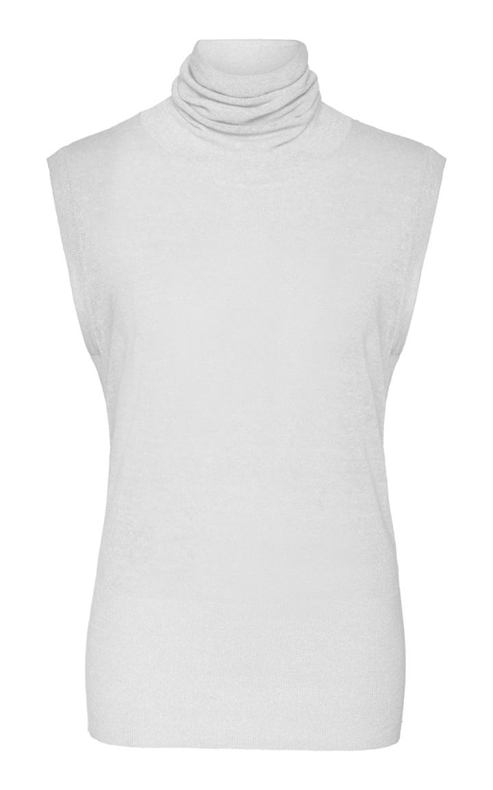 Brunello Cucinelli Lurex Sleeveless Turtleneck