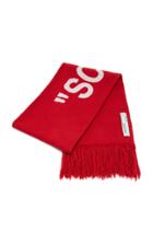 Off-white C/o Virgil Abloh Fringed Intarsia-knit Scarf