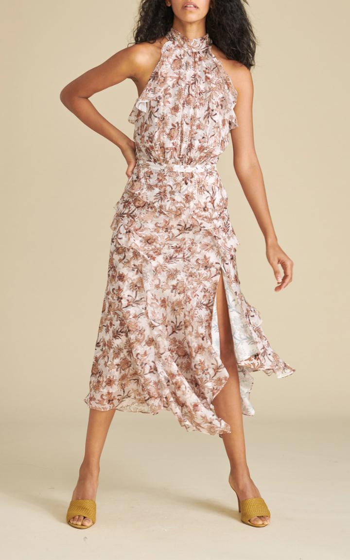 Moda Operandi Veronica Beard Kailey Ruffled Silk Dress