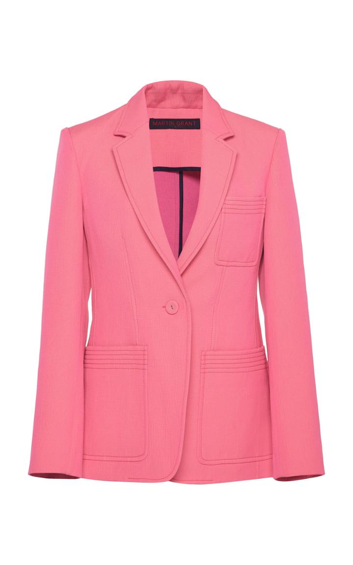 Moda Operandi Martin Grant Linen-blend Blazer Size: 34