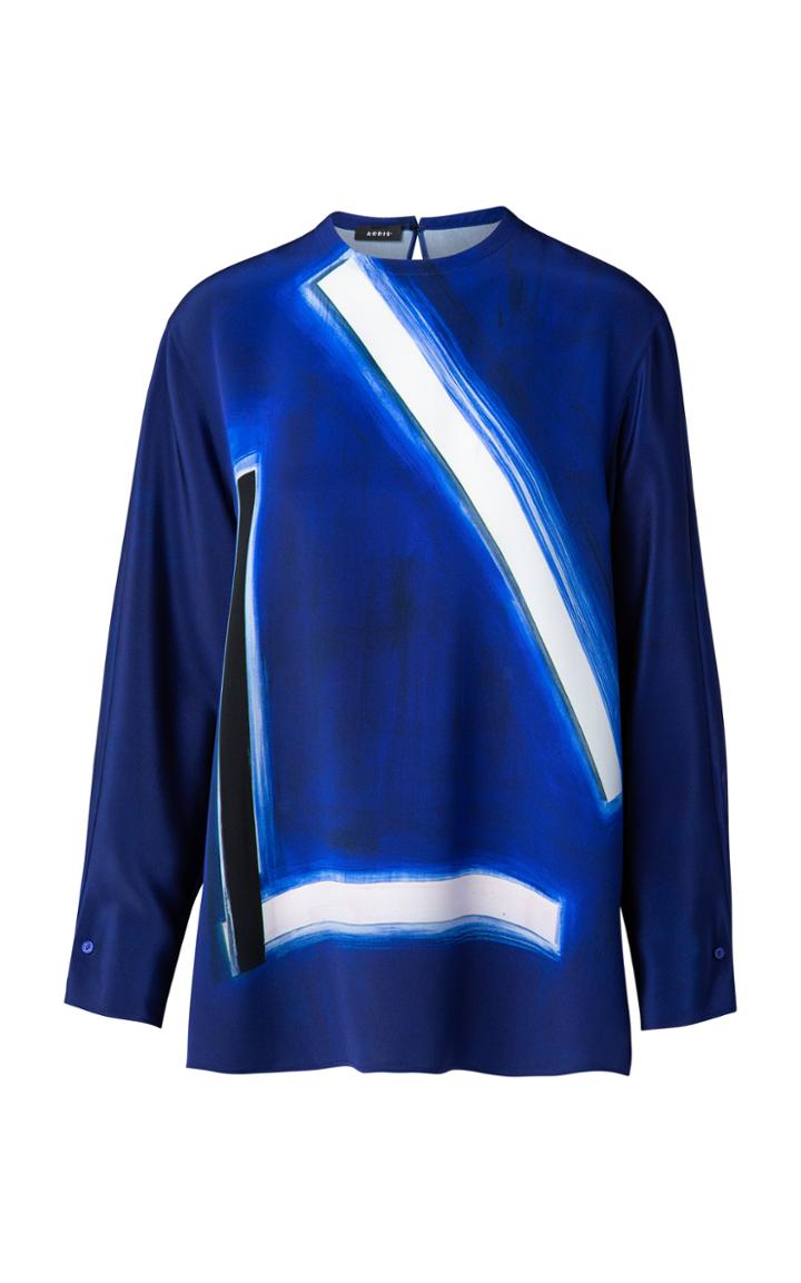 Moda Operandi Akris Printed Silk Blouse