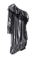 Maison Pre Metallic Ruffle Dress