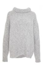 Tibi Heather Grey Bubble Sweater Pullover