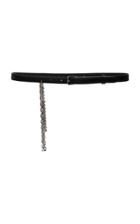 Altuzarra Shasti Chain-embellished Thin Leather Belt