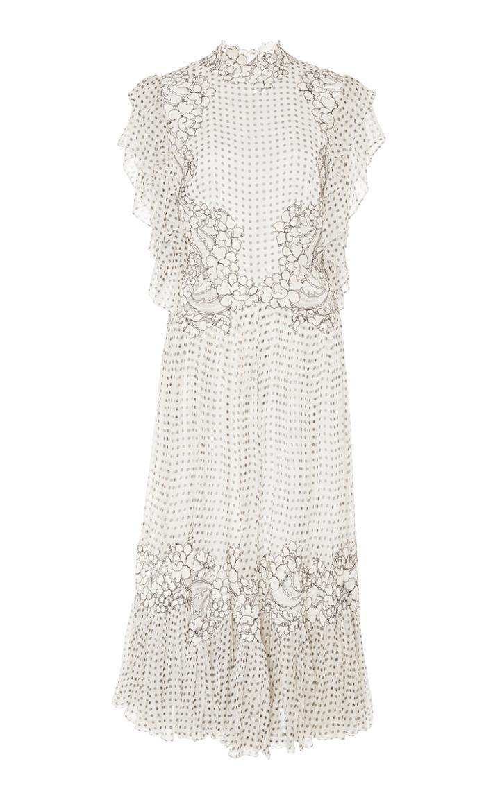 Costarellos Flutter Sleeve Dress
