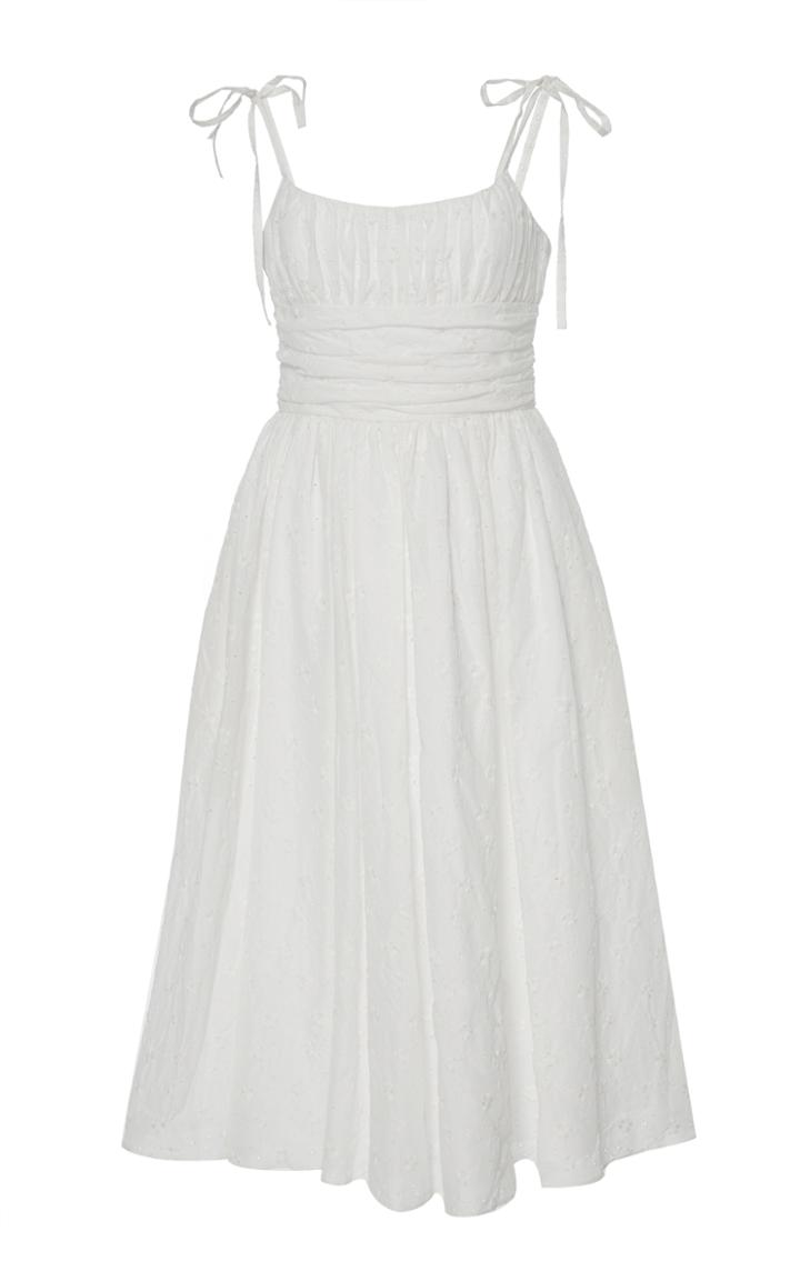 Mds Stripes Eyelet Cami Dress With Shearing