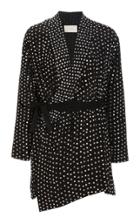 Moda Operandi Semsem Crystal-embellished Silk Wrap Mini Dress