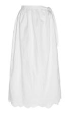 Sir The Label Delilah Scalloped Cotton Midi Skirt