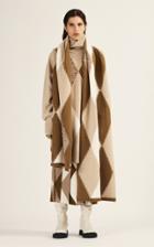 Moda Operandi Joseph Saria Pleated Argyle-print Midi Skirt