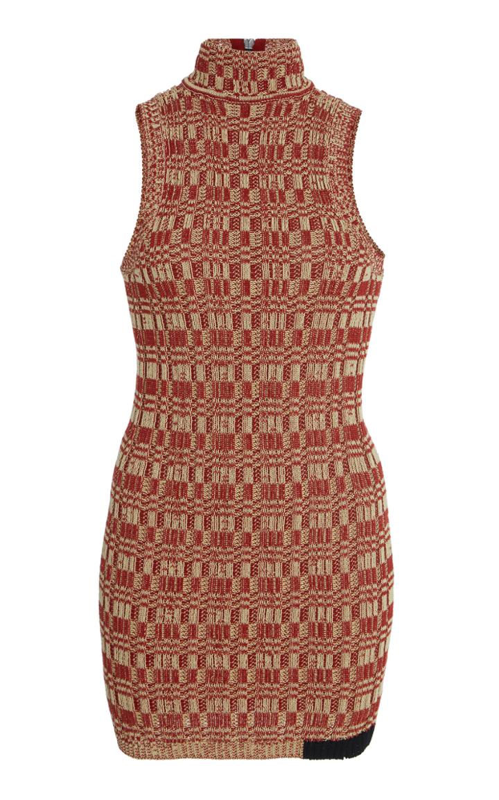 Jil Sander Sleeveless Turtleneck Jacquard-knit Cotton Sweater