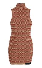 Jil Sander Sleeveless Turtleneck Jacquard-knit Cotton Sweater