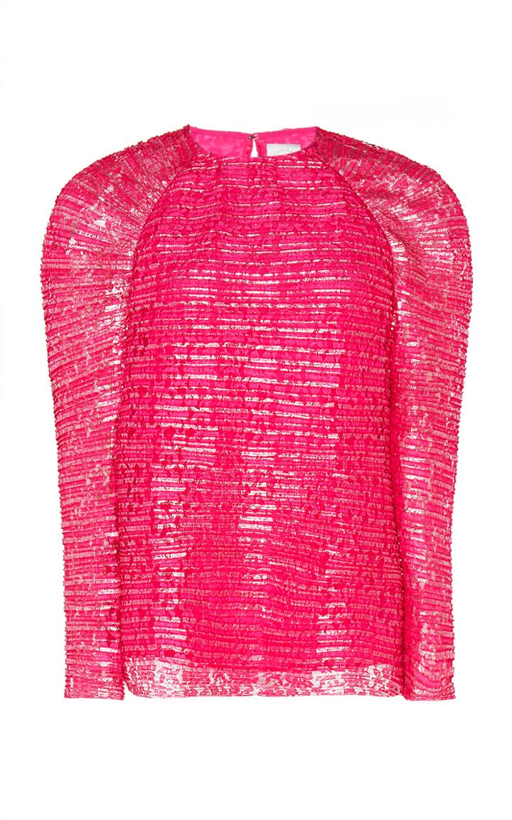 Huishan Zhang Amy Long-sleeve Tweed Blouse