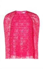 Huishan Zhang Amy Long-sleeve Tweed Blouse