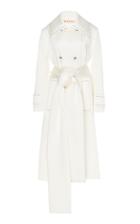 Marni Satin Trench Coat With Contrast Stitching