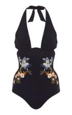Stella Mccartney Floral-embroidered Swimsuit
