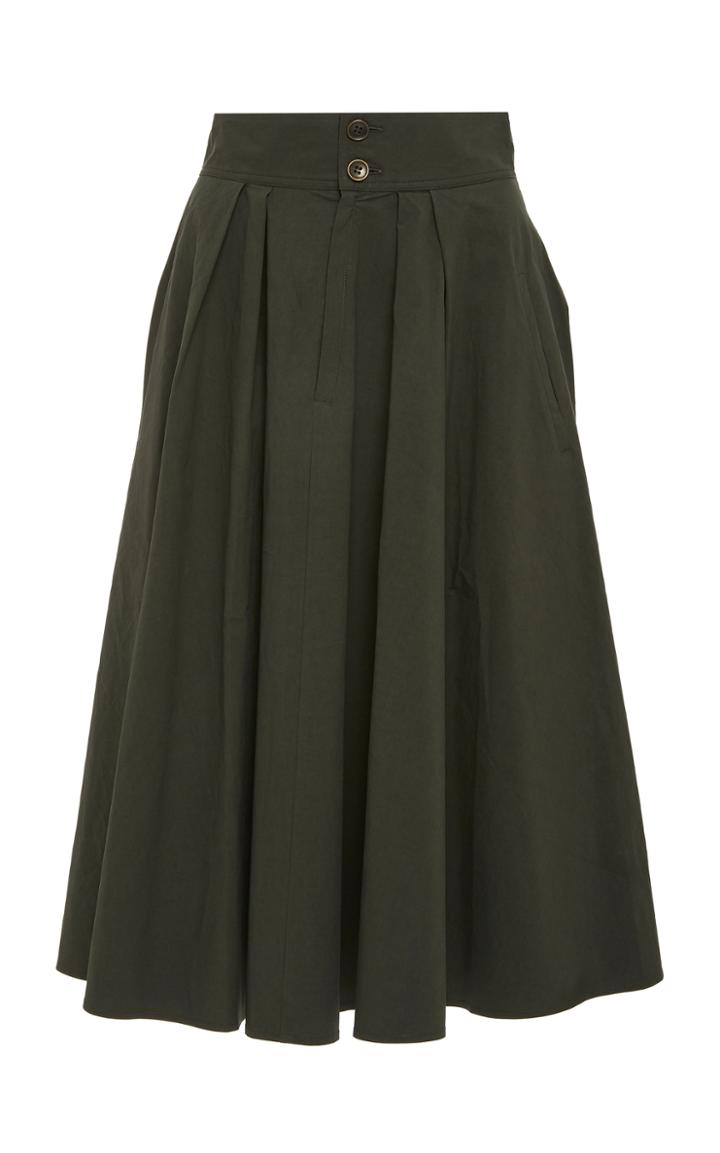 Tomas Maier Sporty Popline A-line Skirt