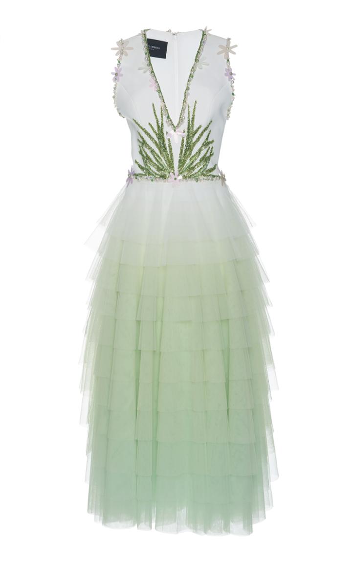 Georges Hobeika Bead Embellished Midi Dress