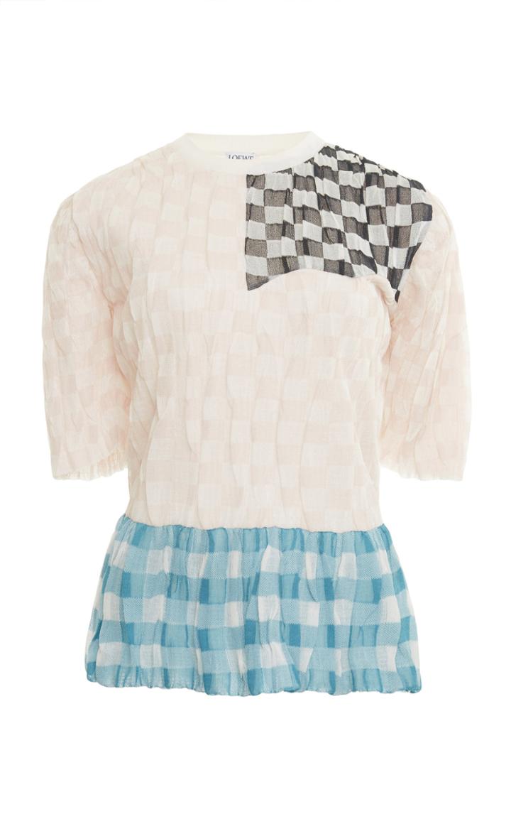 Loewe Silk Gingham Top