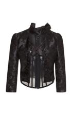 Dolce & Gabbana Satin Jacquard Organza Cropped Jacket