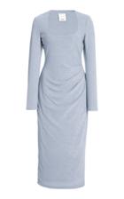 Moda Operandi Acler Highfeld Knit-jersey Draped Midi Dress