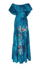 Stella Jean Off The Shoulder Maxi Dress