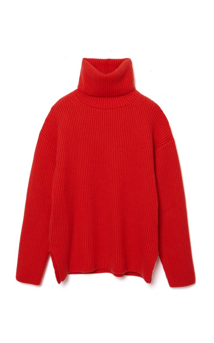 Moda Operandi Carolina Herrera Oversized Ribbed-knit Cashmere Turtleneck Sweater