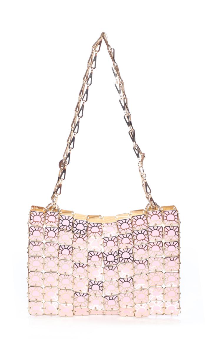 Moda Operandi Paco Rabanne Square Vassily Floral Brass Shoulder Bag