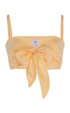 Moda Operandi Gl Hrgel Linen Tie-front Bandeau Top Size: Xs