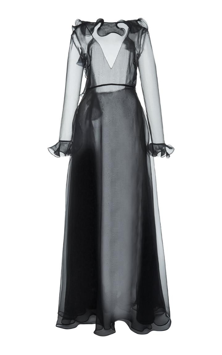Moda Operandi Valentino Ruffled Silk Gown