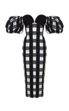 Rasario Puff-sleeve Satin Dress
