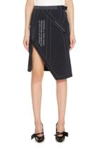 Moda Operandi Off-white C/o Virgil Abloh Asymmetric Arrow Parachute Nylon Skirt Size