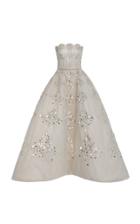 Moda Operandi Oscar De La Renta Strapless Embellished Tulle Gown