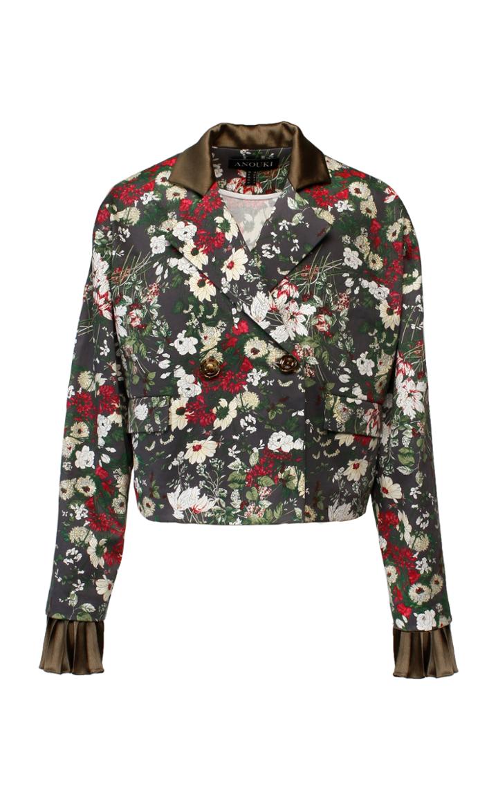 Anouki Flower Print Two Breasted Blazer