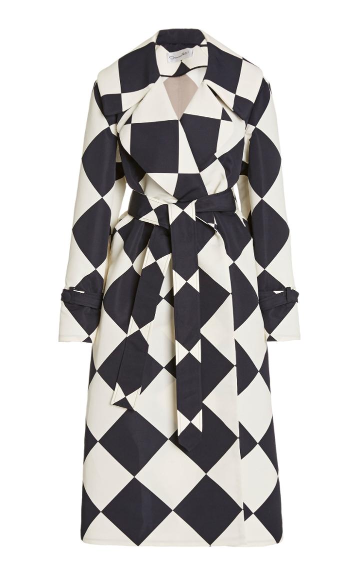 Moda Operandi Oscar De La Renta Printed Trench Coat