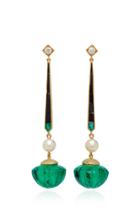Hanut Singh One-of-a-kind Mughal Red Carpet Earrings