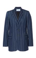 Current/elliott Calla Striped Cotton Blend Blazer