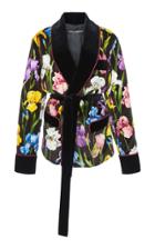 Dolce & Gabbana Floral-print Velvet Jacket