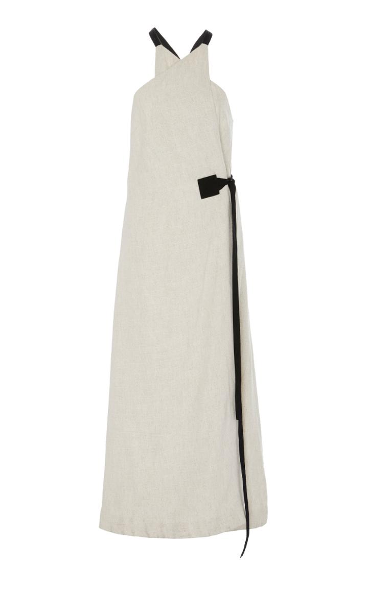 Rosetta Getty Broadcloth Midi Wrap Dress