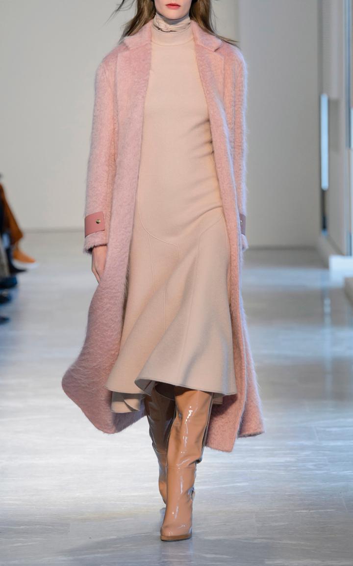 Agnona Crepe Wool Flare Dress