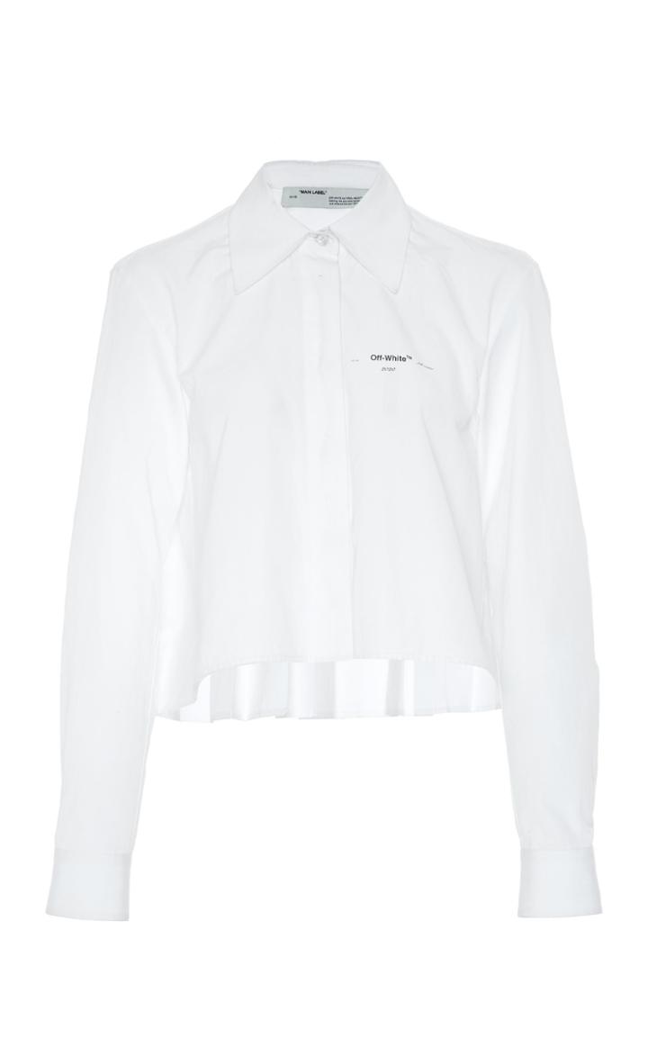 Off-white C/o Virgil Abloh Cropped Plisse Cotton Shirt