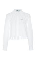 Off-white C/o Virgil Abloh Cropped Plisse Cotton Shirt