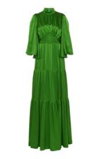 Moda Operandi Andrew Gn Tiered Silk Maxi Dress