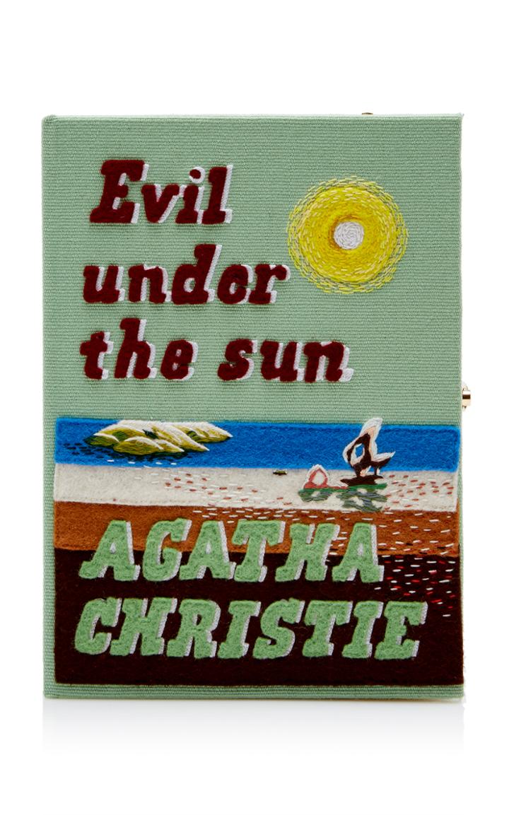 Olympia Le-tan Evil Under The Sun Embroidered Canvas Clutch