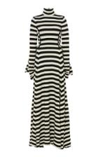 Marc Jacobs Striped Wool-blend Maxi Dress