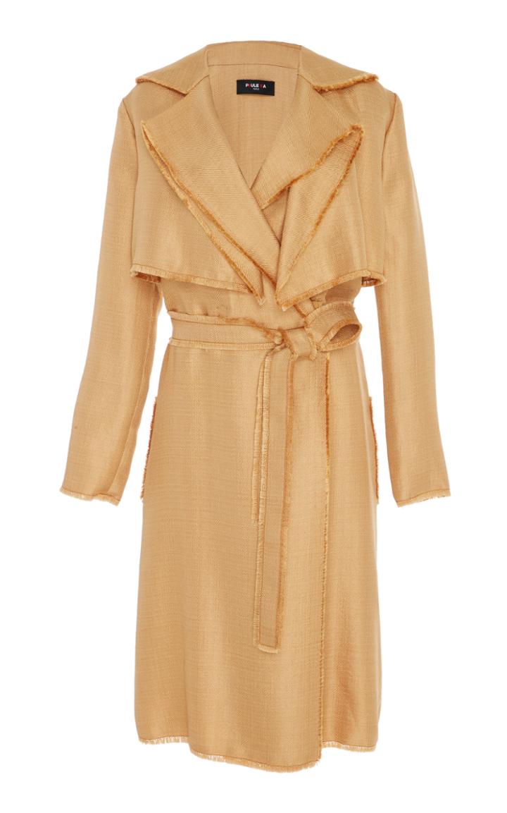 Paule Ka Raffia Fringed Coat
