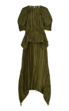 Cult Gaia Nadira Pliss Satin-effect Empire Dress