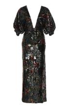 Costarellos Sequin Embellished Midi Dress