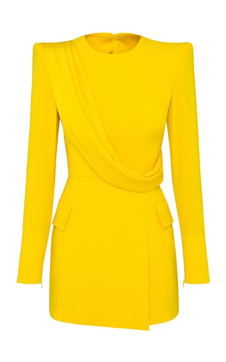 Moda Operandi Alex Perry Rae Draped-detailed Satin Crepe Mini Dress