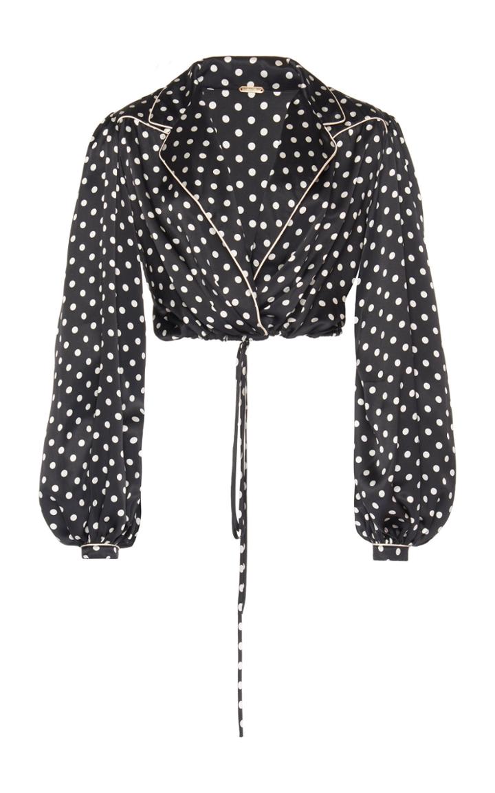 Johanna Ortiz Let's Dip Polka-dot Silk-charmeuse Blouse
