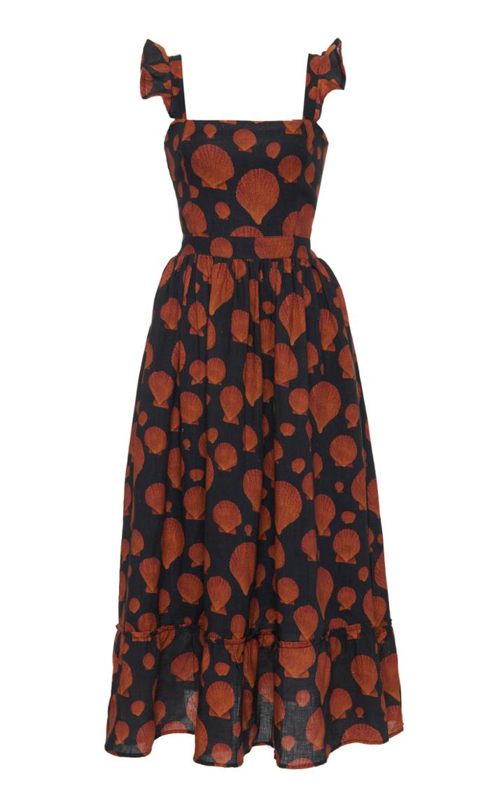 Agua By Agua Bendita Herbarium Nacar Midi Dress